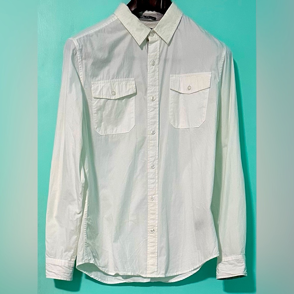 Men's White Button-Up Shirt